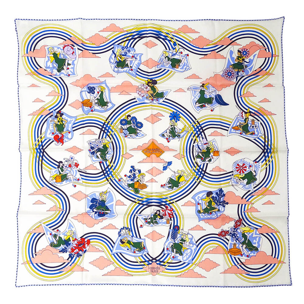 Hermes scarf/muffler for women, brand name, Carre 70, CARRES VOLANTS (Flying ...